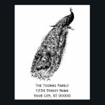 Tampons Encreurs Paon sur une Branche Adresse de Retour<br><div class="desc">Paon sur une branche ===========</div>