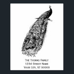 Tampons Encreurs Paon sur une Branche Adresse de Retour<br><div class="desc">Paon sur une branche ===========</div>