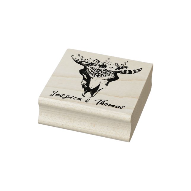 Tampons Encreurs Papeterie Mariage Couples Personnalisé Boho-Chic (Tampon)