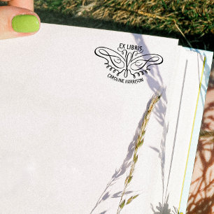 Tampons Encreurs Papillon d'art en ligne moderne Ex Libris Livre 