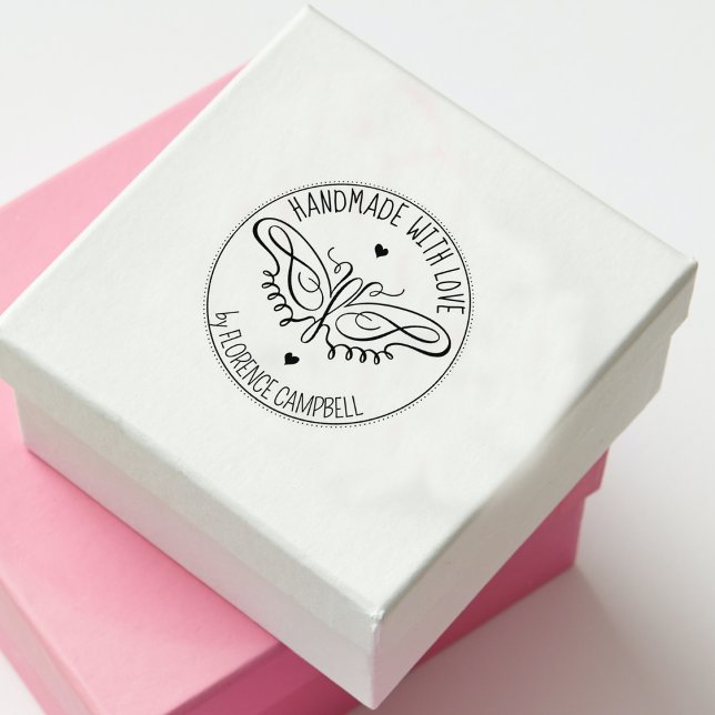 Tampons Encreurs Papillon moderne personnalisé fait main avec amour (Créateur téléchargé)