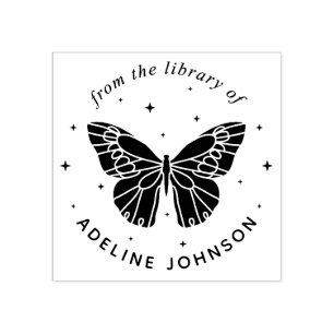 Tampons Encreurs Papillon personnalisé Ex Libris de la bibliothèque