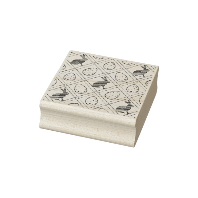 Tampons Encreurs Pâques carreaux marron   (Tampon)