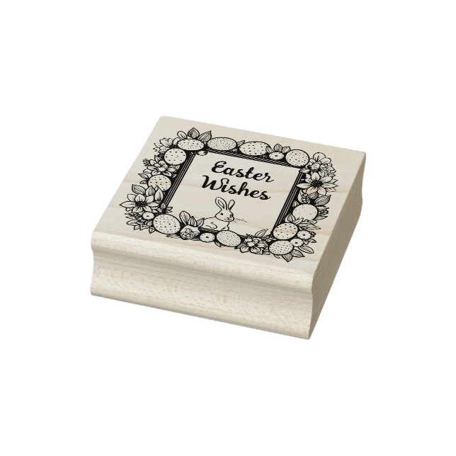 Tampons Encreurs 🐰 Pâques joyeuses avec lapin de Pâques et texte (Tampon)
