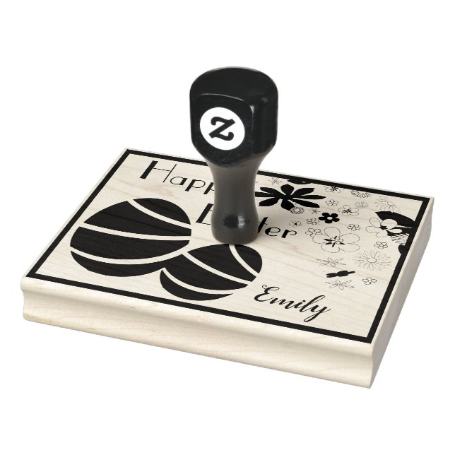 Tampons Encreurs Pâques joyeuses personnalisées (Tampon)