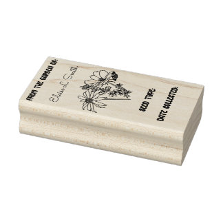 Tampons Encreurs Paquet de semences avec fleurs, Timbre d'art en bo