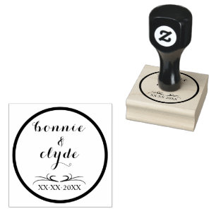 Tampons Encreurs Parfait pour les Mariage - Romantique 2" x 2" Wood