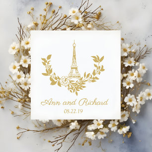 Tampons Encreurs Parisian-inspired with à romantic flower wreath