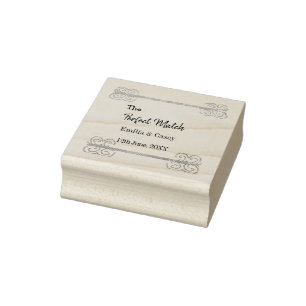 Tampons Encreurs Parties scintillant vintage d'or le couple parfait