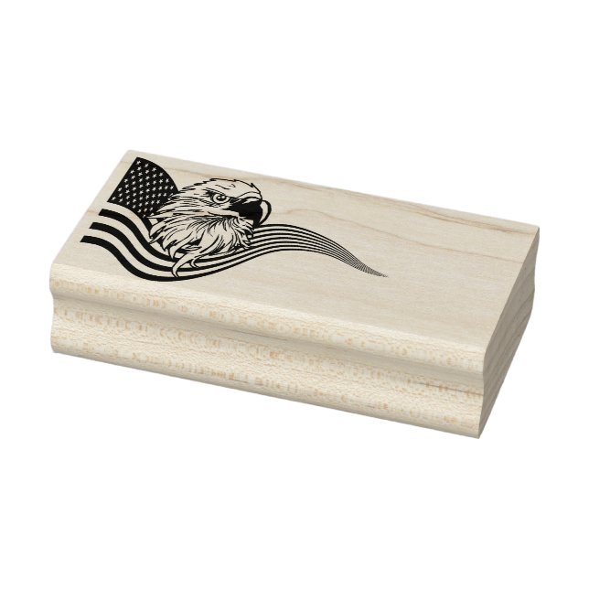 Tampons Encreurs Patriotic American USA Flag Bald eagle art (Tampon)