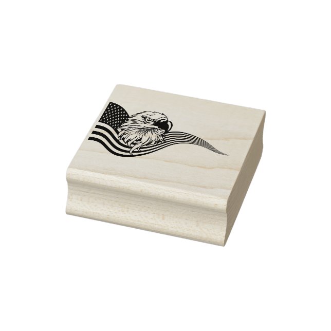 Tampons Encreurs Patriotic American USA Flag Bald eagle art (Tampon)