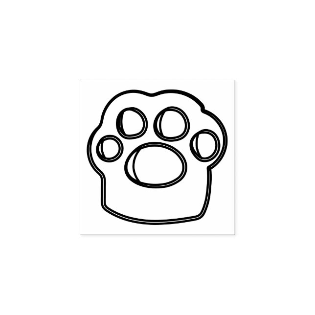 Tampons Encreurs Paw Pet chien chat croquis logo (Impression)