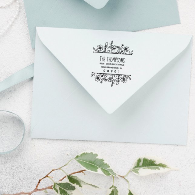 Tampons Encreurs Paysage Fleur sauvage dessiné à la main (Créateur téléchargé)