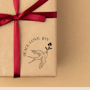 Tampons Encreurs Peace Love Joie Noël Neige Tattoo Bird Berries