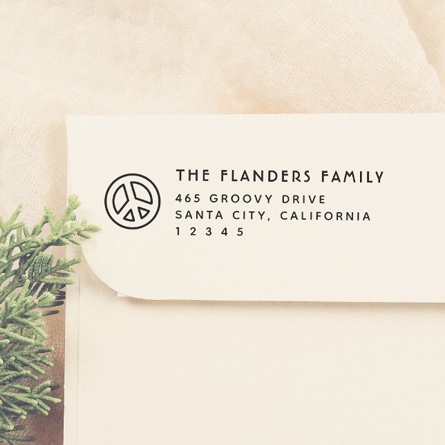 Tampons Encreurs Peace Super Nom de famille Sans-Serif Adresse de r (Créateur téléchargé)