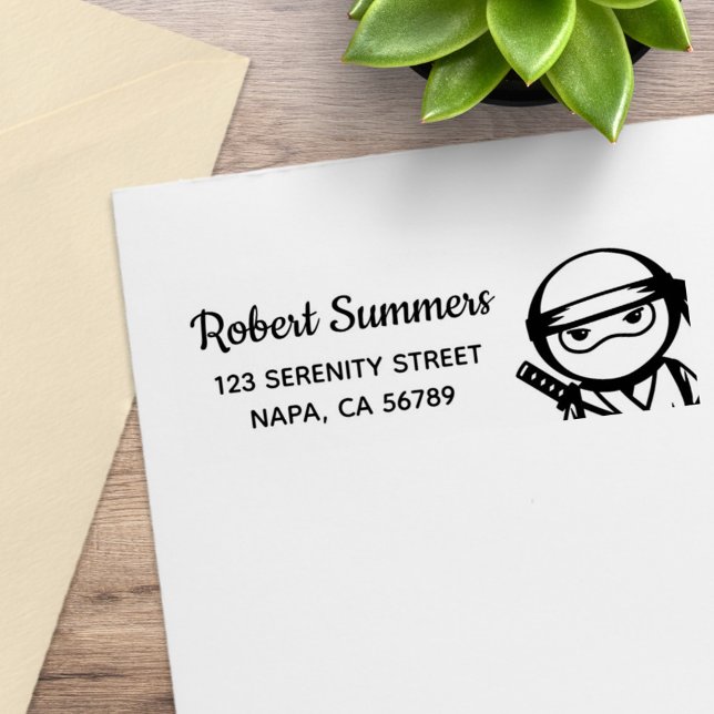Tampons Encreurs Peeking Ninja Return Address (Créateur téléchargé)