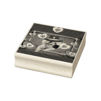 Tampons Encreurs Pensez À Vous Poodle Bois Timbre En Caoutchouc