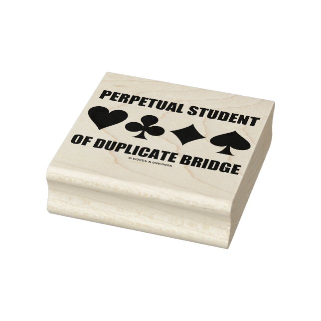 Tampons Encreurs Perpetual Student Of Duplicate Bridge Card (Tampon)