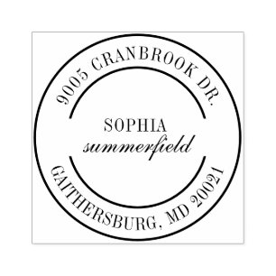 Tampons Encreurs Personal Modern Elegant Adresse de retour