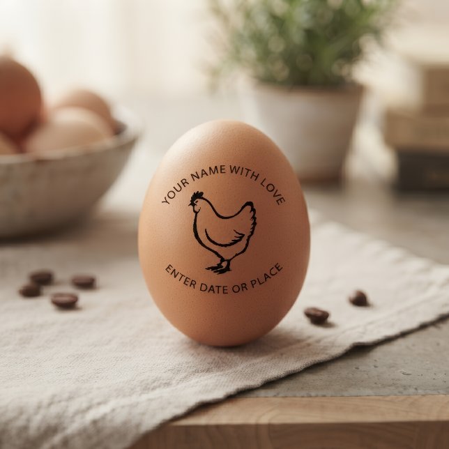 Tampons Encreurs Personalized Egg Stamp – Custom Chicken Egg Stamp  (Créateur téléchargé)