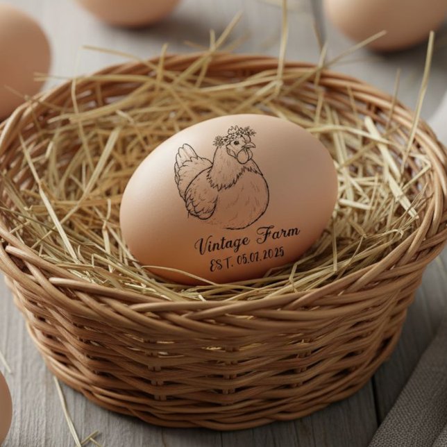 Tampons Encreurs Personalized egg stamp, personalized fresh egg (Créateur téléchargé)