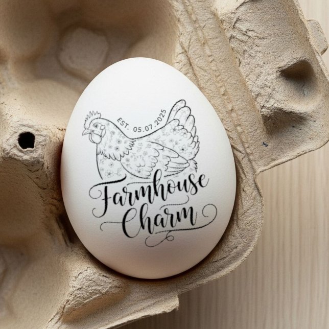 Tampons Encreurs  Personalized egg stamp, personalized fresh egg  (Créateur téléchargé)