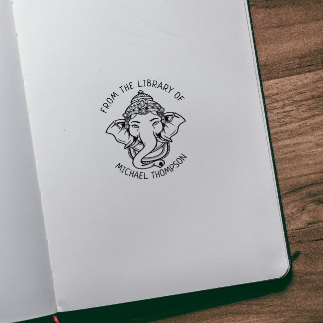 Tampons Encreurs Personnalisé De La Bibliothèque De, Ganesha Hindu  (Créateur téléchargé)