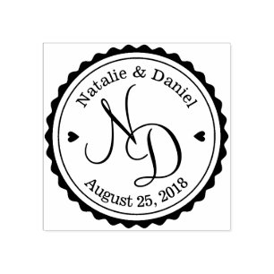 Tampons Encreurs Personnalisé Enregistrer la date Mariage en caoutc