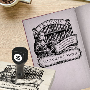 Tampons Encreurs Personnalisé Ex Libris Elégant Vintage Classic Quo