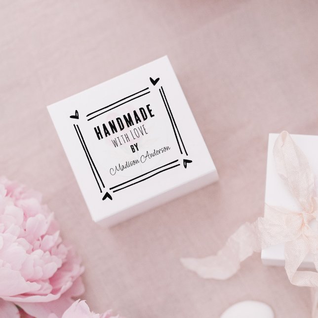 Tampons Encreurs Personnalisé fait à la main avec amour, cadre card (Créateur téléchargé)