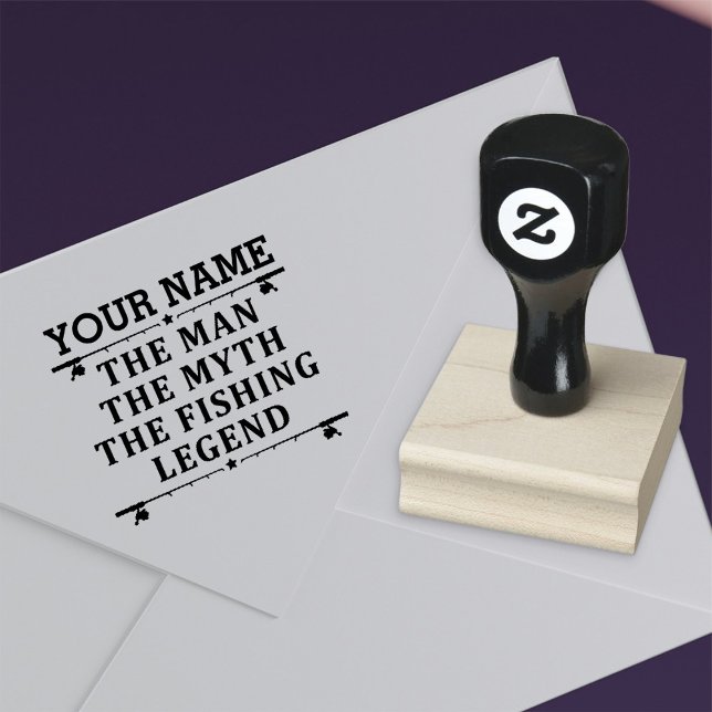Tampons Encreurs Personnalisé L'Homme Le Mythe La Légende De La Pêc (Créateur téléchargé)