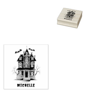Tampons Encreurs Personnalisé Moderne Éffrayant vintage Maison hant