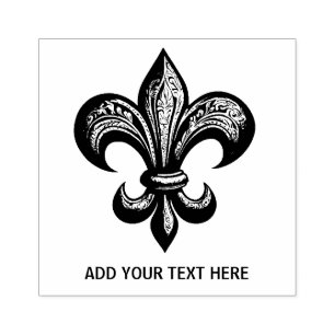 Tampons Encreurs Personnalisé Moderne Vintage Fleur de Lis