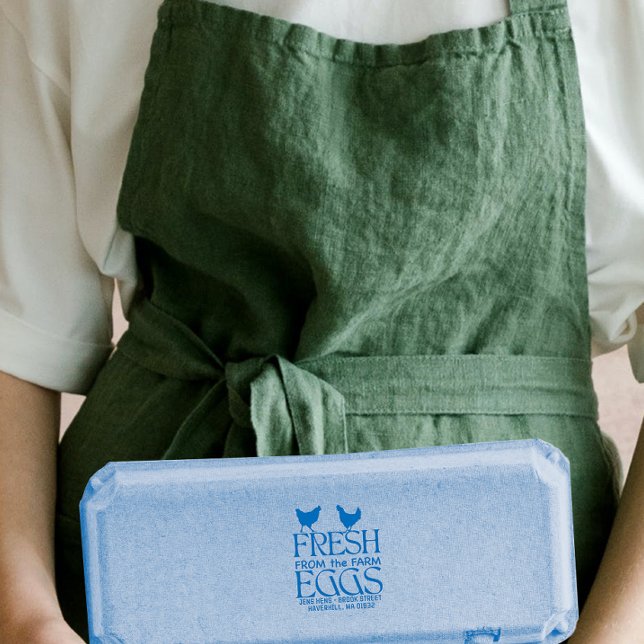 Tampons Encreurs Personnaliser Fresh from Farm Eggs Carton Étiquett (Créateur téléchargé)