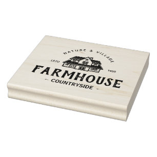 Tampons Encreurs Personnaliser Logo Vintage Moderne Farmhouse