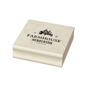 Tampons Encreurs Personnaliser Rétro Tracteur Fermier Logo de la fe