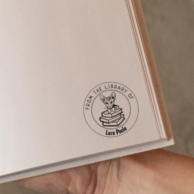 Tampons Encreurs Peterbald Cat, Livre De La Bibliothèque De (Créateur téléchargé)