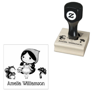 Tampons Encreurs Petit chapeau rouge de l'équitation maternelle pré