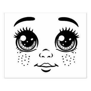 Tampons Encreurs Petit garçon Doll Face tache l'encre Original Art