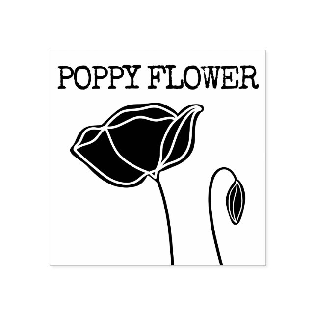 Tampons Encreurs Petit Pavot Fleur (Impression)