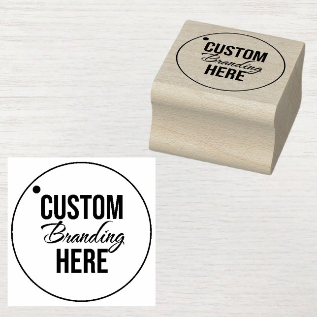 Tampons Encreurs Petit Timbre En Bois Personnalisé Avec Logo (small custom logo wooden stamp)