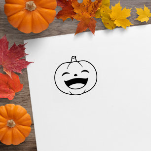 Tampons Encreurs Petite citrouille d'Halloween riant 1x1