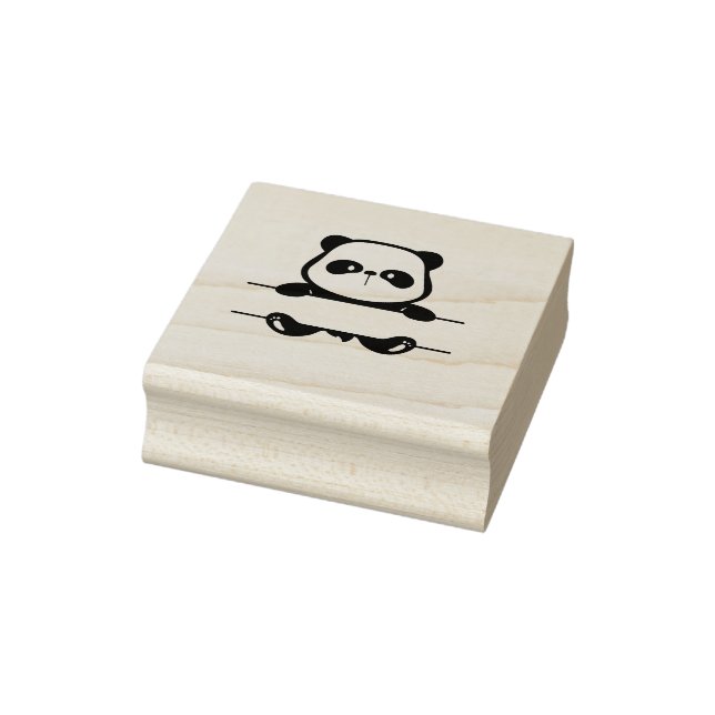 Tampons Encreurs Petite ours Panda avec bannière (Tampon)