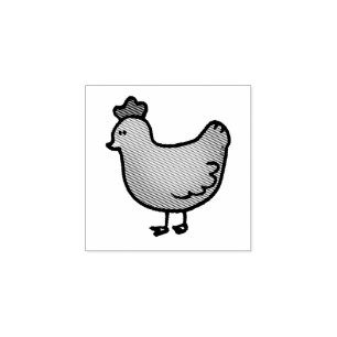 Tampons Encreurs petite poule mignonne de poulet de ferme