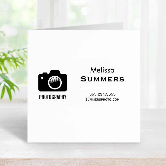 Tampons Encreurs Photographie de caméra - Photographe Coordonnées (Créateur téléchargé)