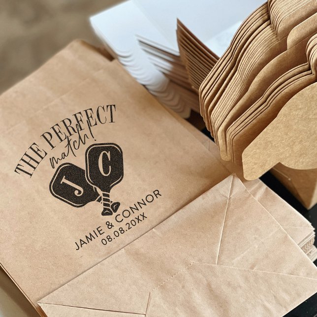 Tampons Encreurs Pickleball The Perfect Match Wedding Save the Date (Créateur téléchargé)