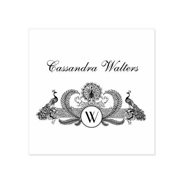 Tampons Encreurs Pics vintages Monogramme Nom Initiales (Impression)