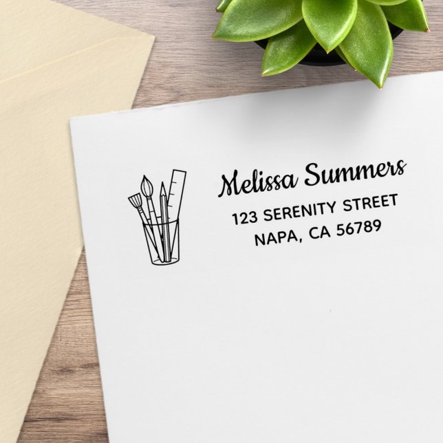 Tampons Encreurs Pinceau Crayon Règle Fournitures d'artisanat d'art (Créateur téléchargé)