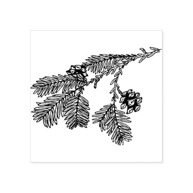 Tampons Encreurs Pine Arbre branche Caoutchouc Timbre (Impression)