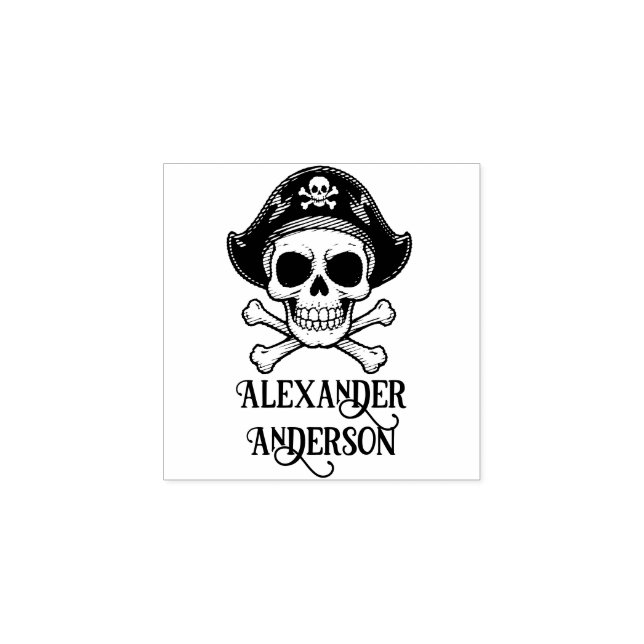 Tampons Encreurs Pirate Skull Personnaliser (Impression)